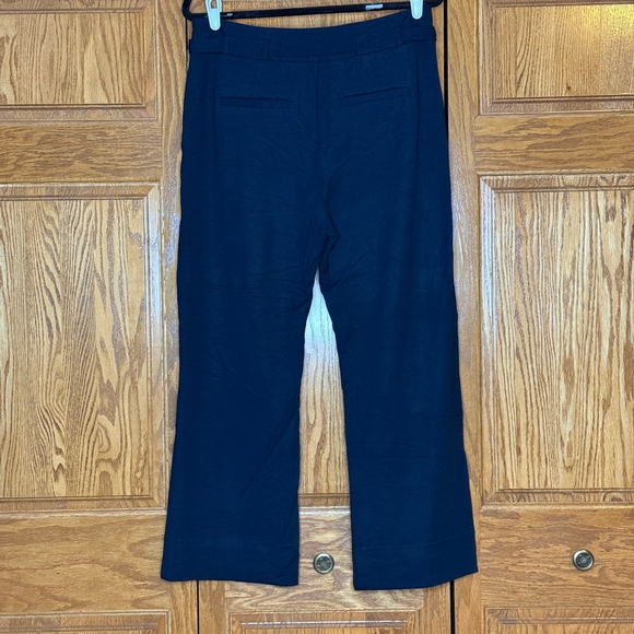 CAbi Easy Crop #5177 Navy Belted Crop Pants Size 10 EUC - Picture 5 of 11